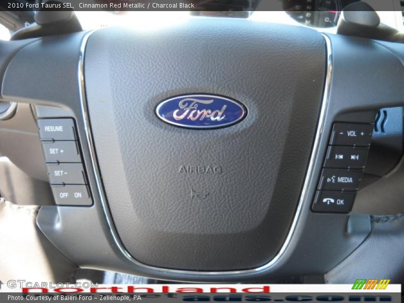Cinnamon Red Metallic / Charcoal Black 2010 Ford Taurus SEL