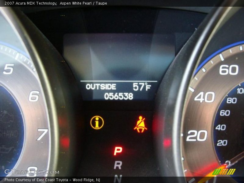 Aspen White Pearl / Taupe 2007 Acura MDX Technology