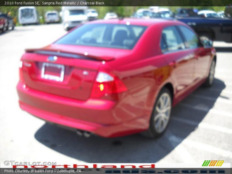 Sangria Red Metallic / Charcoal Black 2010 Ford Fusion SE
