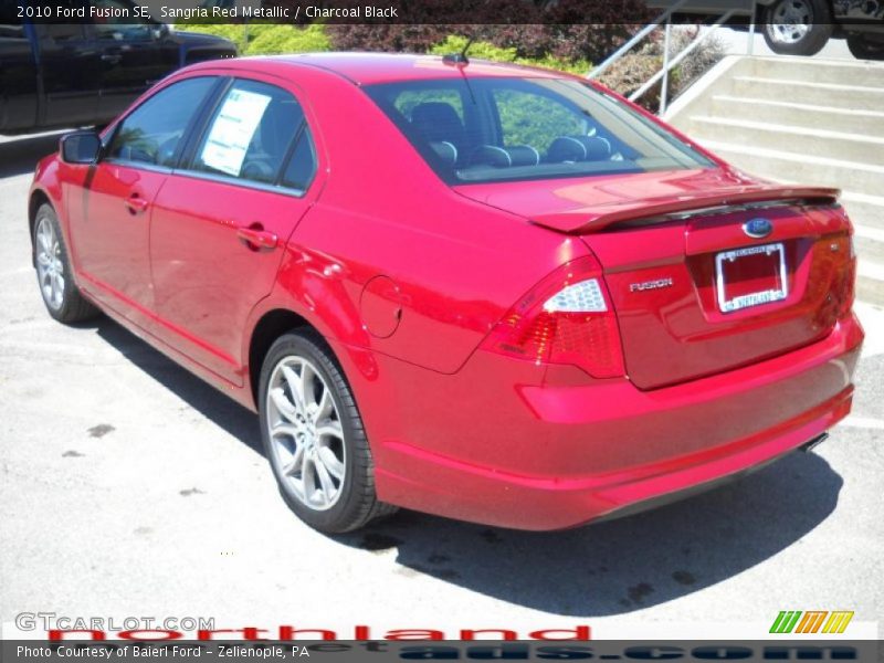 Sangria Red Metallic / Charcoal Black 2010 Ford Fusion SE