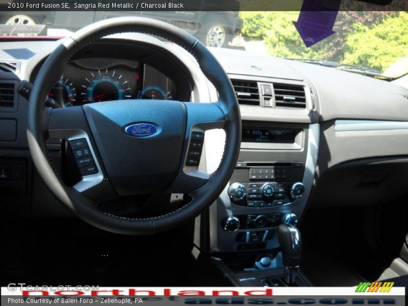 Sangria Red Metallic / Charcoal Black 2010 Ford Fusion SE