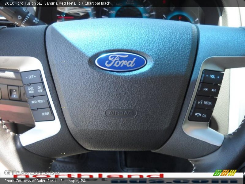 Sangria Red Metallic / Charcoal Black 2010 Ford Fusion SE