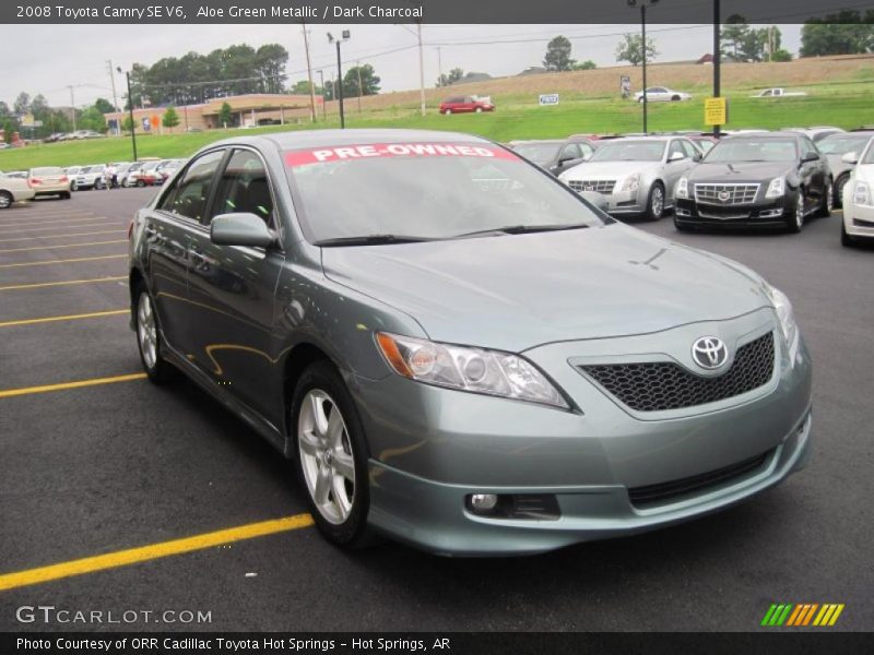 Aloe Green Metallic / Dark Charcoal 2008 Toyota Camry SE V6
