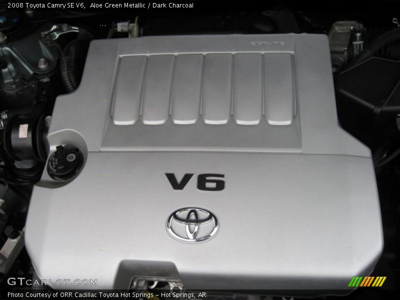 Aloe Green Metallic / Dark Charcoal 2008 Toyota Camry SE V6