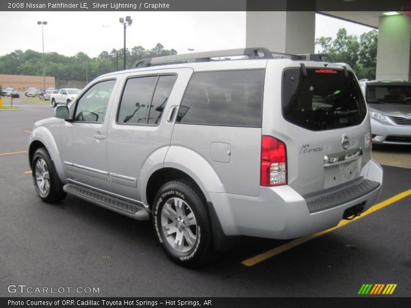 Silver Lightning / Graphite 2008 Nissan Pathfinder LE