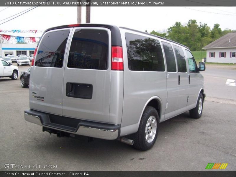 Sheer Silver Metallic / Medium Pewter 2010 Chevrolet Express LT 1500 AWD Passenger Van