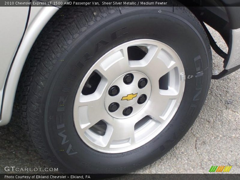 Sheer Silver Metallic / Medium Pewter 2010 Chevrolet Express LT 1500 AWD Passenger Van