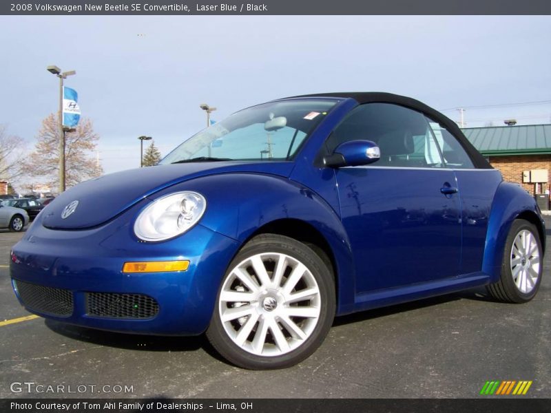 Laser Blue / Black 2008 Volkswagen New Beetle SE Convertible