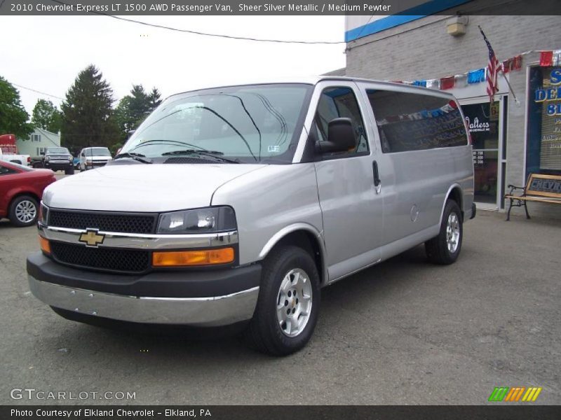 Sheer Silver Metallic / Medium Pewter 2010 Chevrolet Express LT 1500 AWD Passenger Van