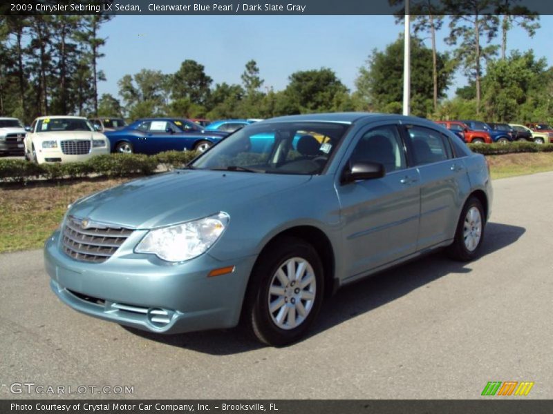 Clearwater Blue Pearl / Dark Slate Gray 2009 Chrysler Sebring LX Sedan