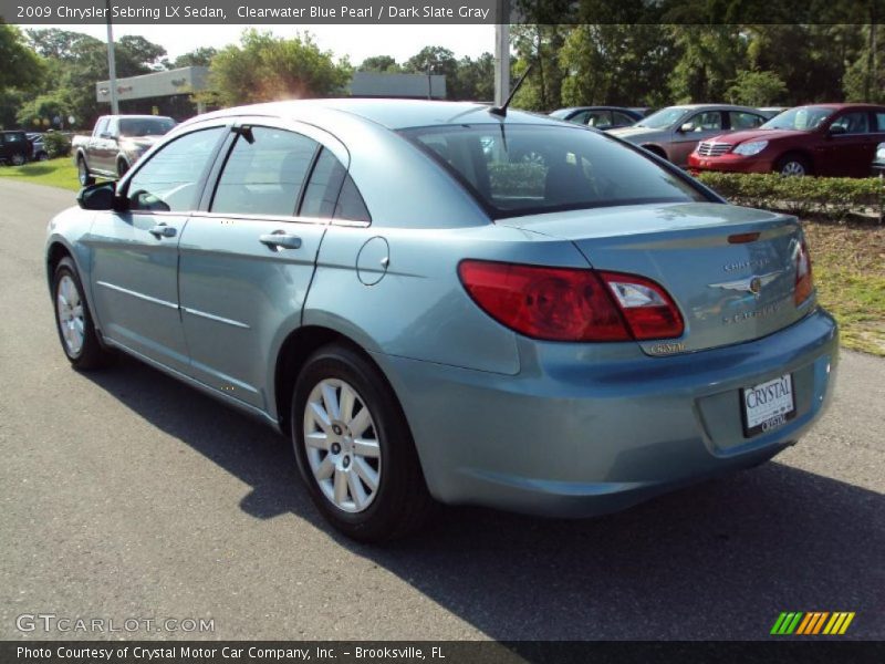 Clearwater Blue Pearl / Dark Slate Gray 2009 Chrysler Sebring LX Sedan