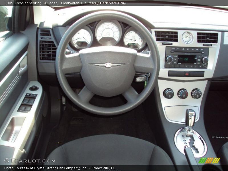 Clearwater Blue Pearl / Dark Slate Gray 2009 Chrysler Sebring LX Sedan