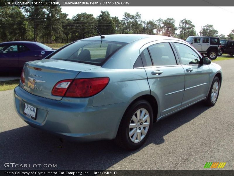 Clearwater Blue Pearl / Dark Slate Gray 2009 Chrysler Sebring LX Sedan