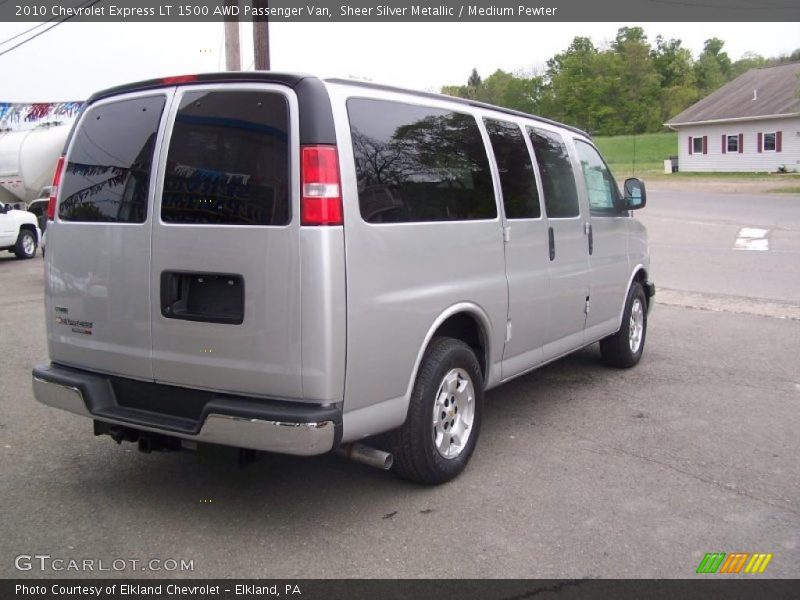 Sheer Silver Metallic / Medium Pewter 2010 Chevrolet Express LT 1500 AWD Passenger Van