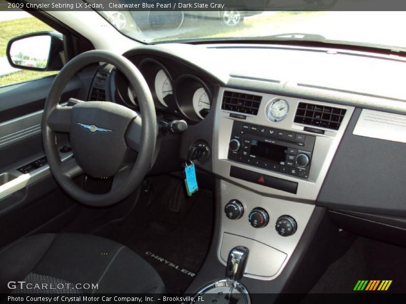 Clearwater Blue Pearl / Dark Slate Gray 2009 Chrysler Sebring LX Sedan