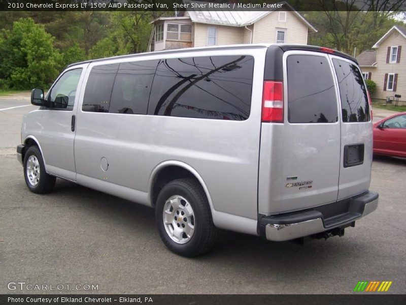 Sheer Silver Metallic / Medium Pewter 2010 Chevrolet Express LT 1500 AWD Passenger Van