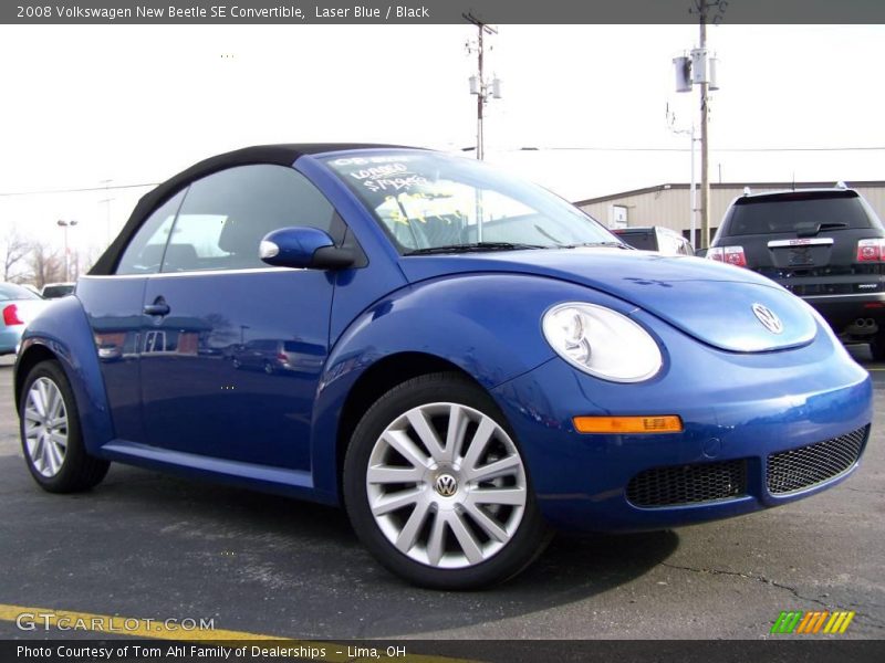 Laser Blue / Black 2008 Volkswagen New Beetle SE Convertible