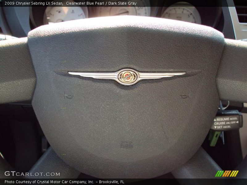 Clearwater Blue Pearl / Dark Slate Gray 2009 Chrysler Sebring LX Sedan