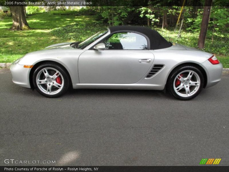 Arctic Silver Metallic / Black 2006 Porsche Boxster S
