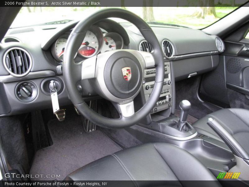 Arctic Silver Metallic / Black 2006 Porsche Boxster S