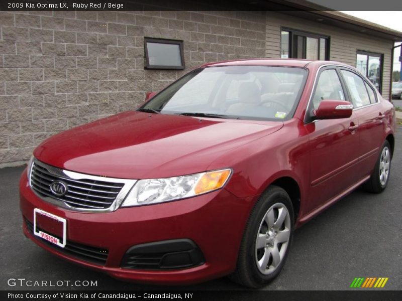 Ruby Red / Beige 2009 Kia Optima LX