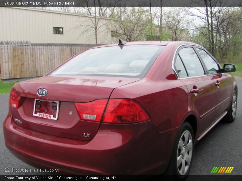 Ruby Red / Beige 2009 Kia Optima LX