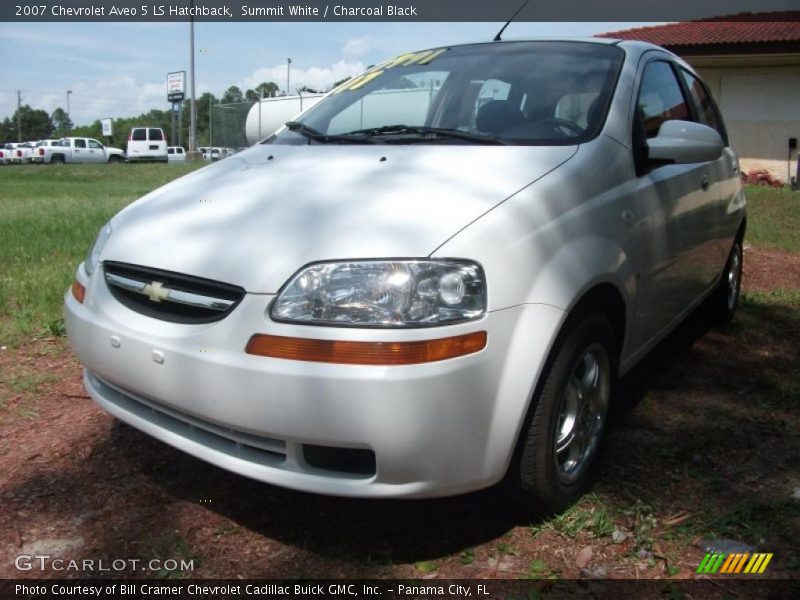 Summit White / Charcoal Black 2007 Chevrolet Aveo 5 LS Hatchback