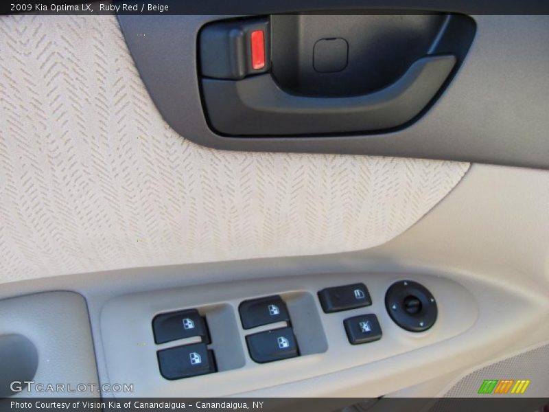 Ruby Red / Beige 2009 Kia Optima LX