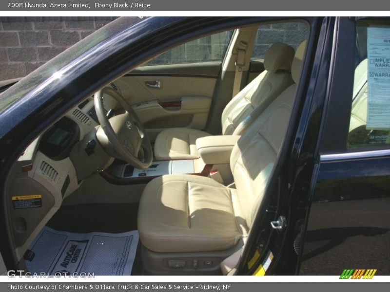 Ebony Black / Beige 2008 Hyundai Azera Limited