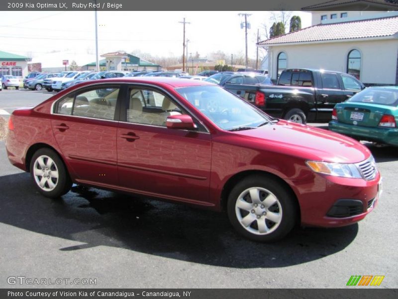 Ruby Red / Beige 2009 Kia Optima LX