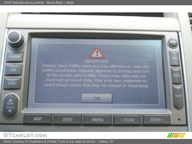 Ebony Black / Beige 2008 Hyundai Azera Limited