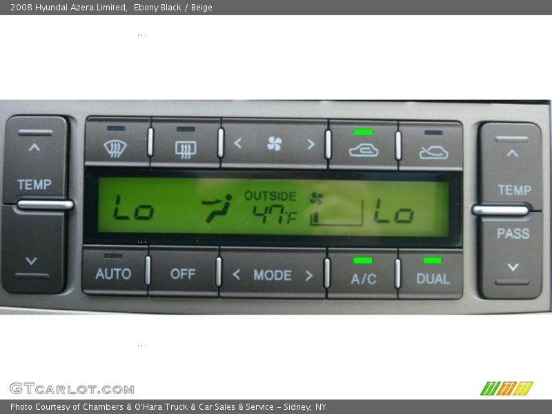 Ebony Black / Beige 2008 Hyundai Azera Limited