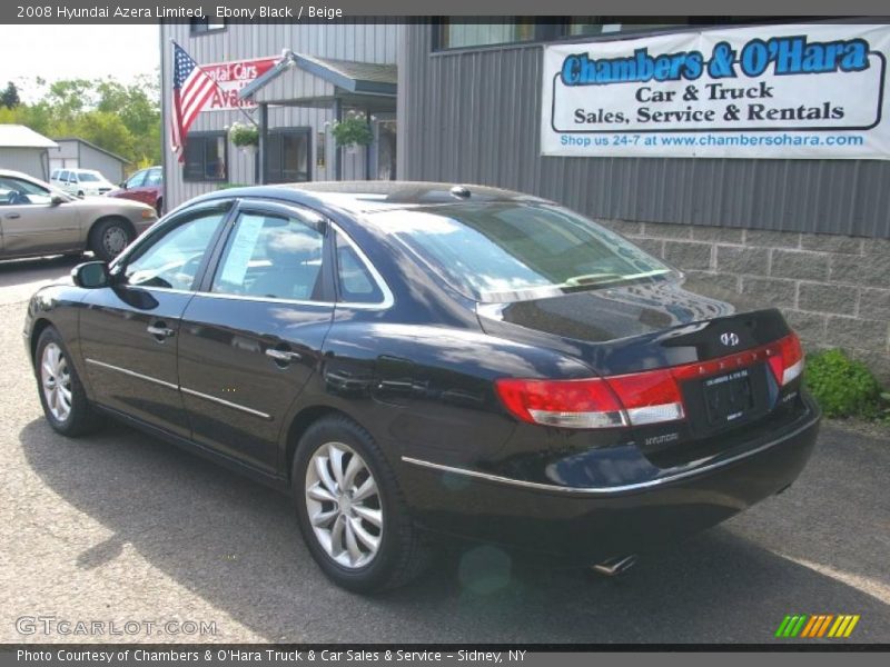 Ebony Black / Beige 2008 Hyundai Azera Limited