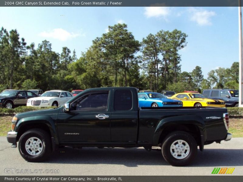 Polo Green Metallic / Pewter 2004 GMC Canyon SL Extended Cab