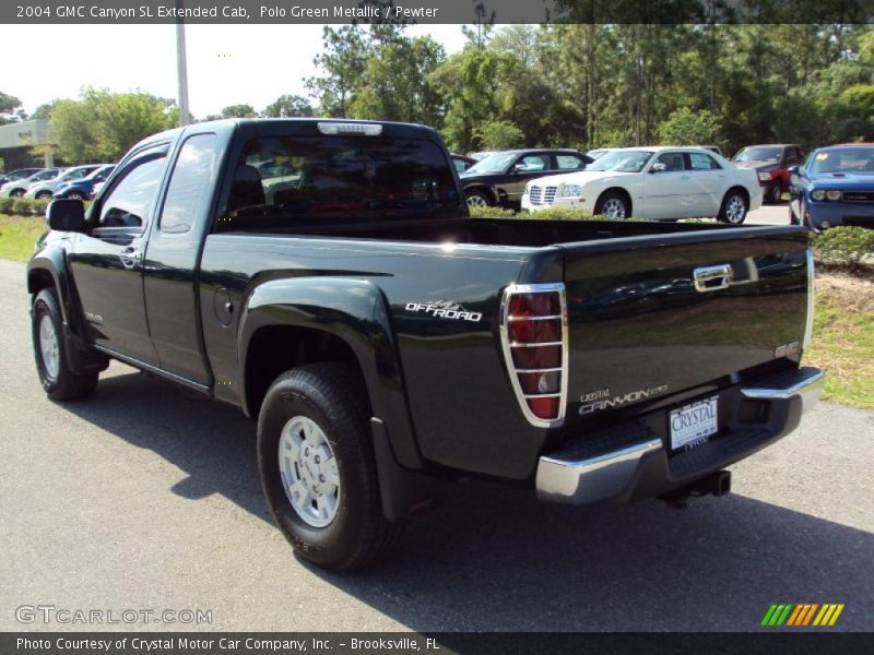 Polo Green Metallic / Pewter 2004 GMC Canyon SL Extended Cab