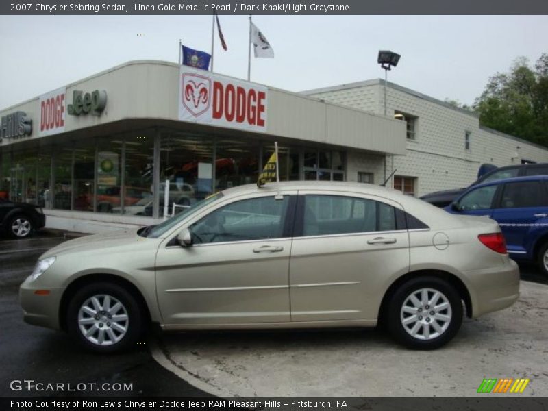 Linen Gold Metallic Pearl / Dark Khaki/Light Graystone 2007 Chrysler Sebring Sedan