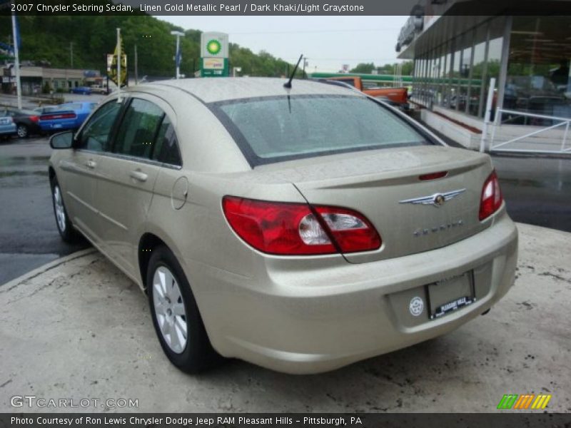 Linen Gold Metallic Pearl / Dark Khaki/Light Graystone 2007 Chrysler Sebring Sedan