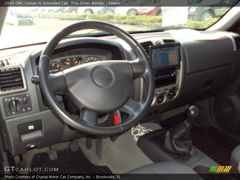 Polo Green Metallic / Pewter 2004 GMC Canyon SL Extended Cab