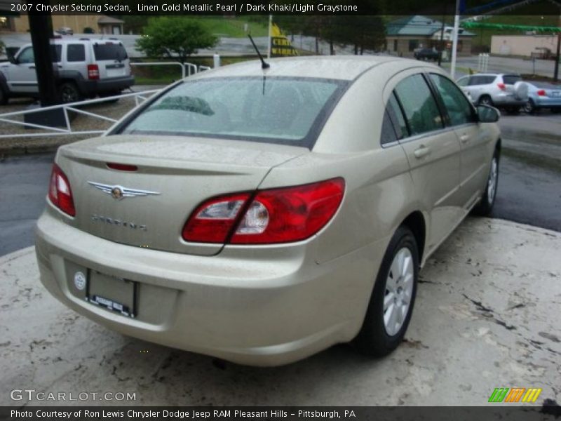 Linen Gold Metallic Pearl / Dark Khaki/Light Graystone 2007 Chrysler Sebring Sedan