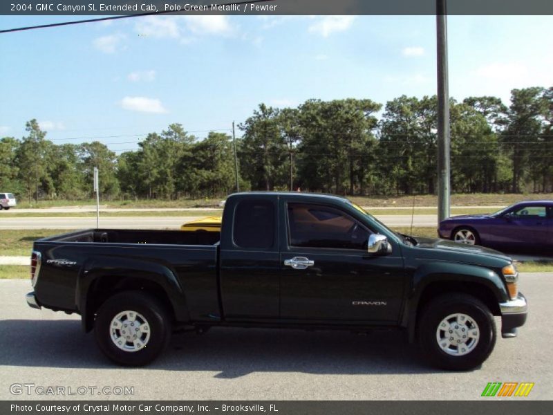 Polo Green Metallic / Pewter 2004 GMC Canyon SL Extended Cab