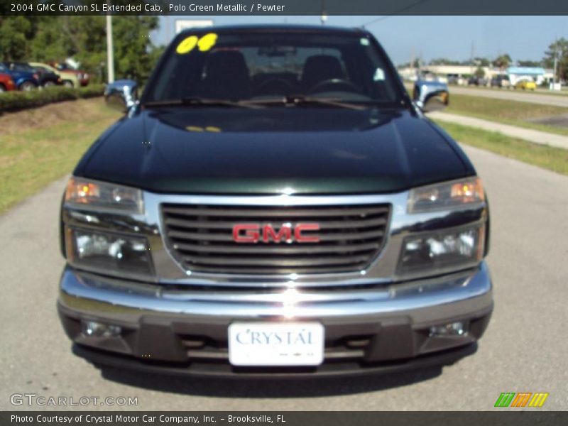 Polo Green Metallic / Pewter 2004 GMC Canyon SL Extended Cab