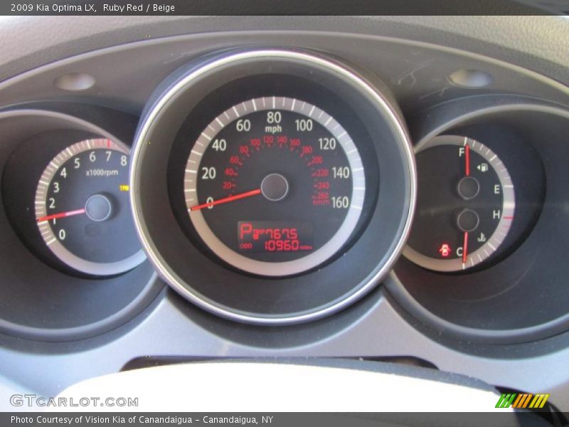 Ruby Red / Beige 2009 Kia Optima LX
