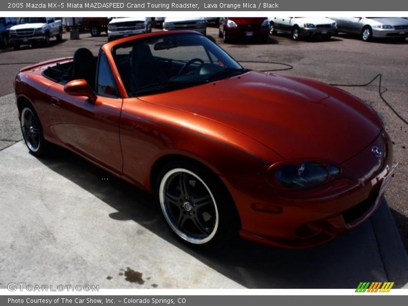 Lava Orange Mica / Black 2005 Mazda MX-5 Miata MAZDASPEED Grand Touring Roadster