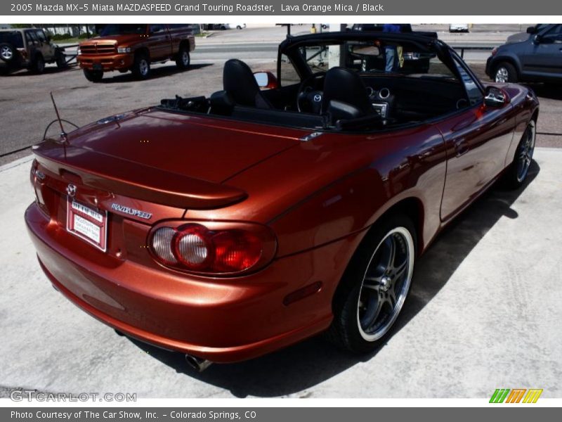 Lava Orange Mica / Black 2005 Mazda MX-5 Miata MAZDASPEED Grand Touring Roadster