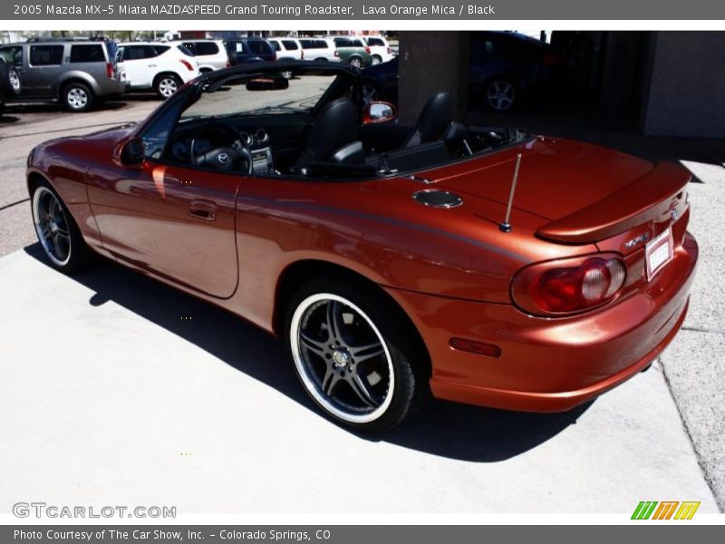 Lava Orange Mica / Black 2005 Mazda MX-5 Miata MAZDASPEED Grand Touring Roadster