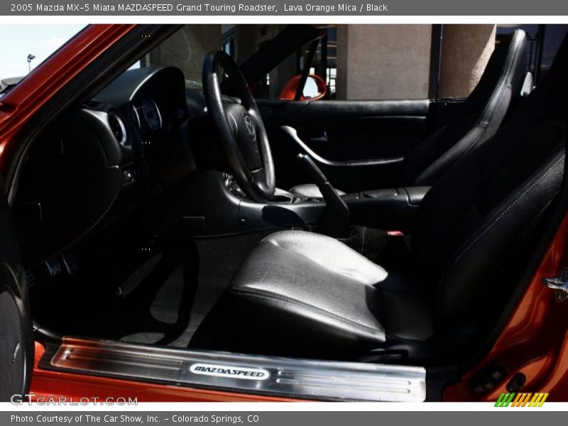 Lava Orange Mica / Black 2005 Mazda MX-5 Miata MAZDASPEED Grand Touring Roadster