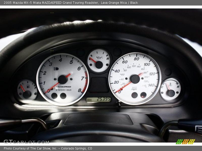 Lava Orange Mica / Black 2005 Mazda MX-5 Miata MAZDASPEED Grand Touring Roadster