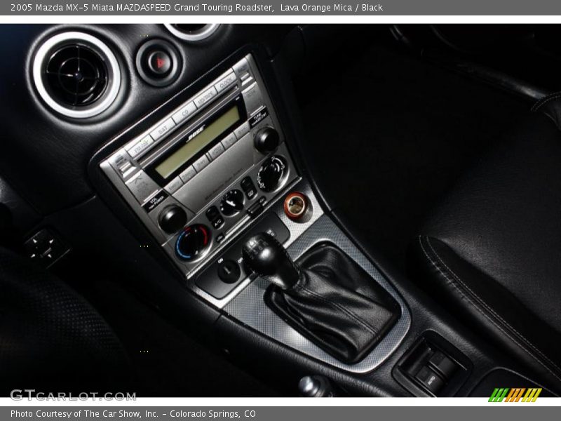 Lava Orange Mica / Black 2005 Mazda MX-5 Miata MAZDASPEED Grand Touring Roadster