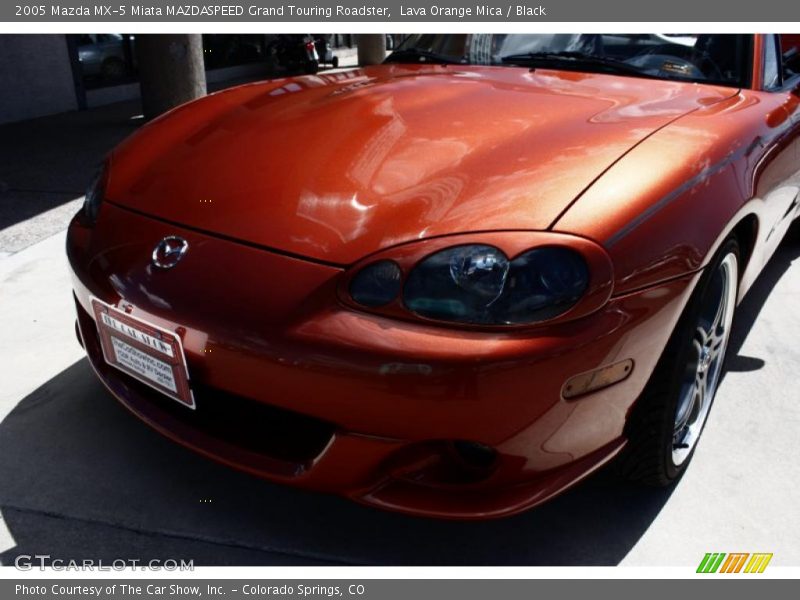 Lava Orange Mica / Black 2005 Mazda MX-5 Miata MAZDASPEED Grand Touring Roadster