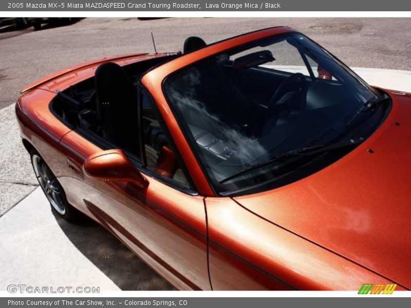 Lava Orange Mica / Black 2005 Mazda MX-5 Miata MAZDASPEED Grand Touring Roadster